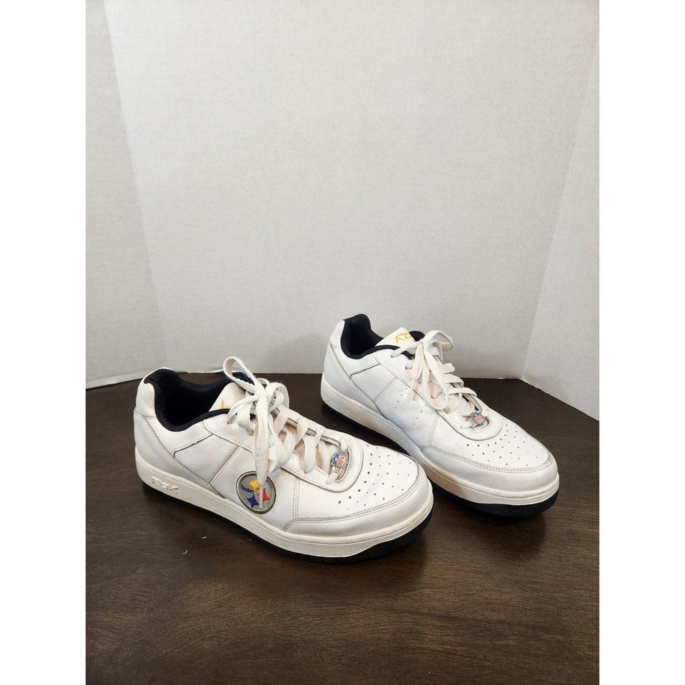 Vintage Reebok NFL Pittsburgh Steelers Sneakers Shoes White Size 11